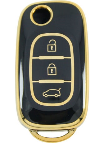 Renault Megane III Fluence 3 Button Black Car Key Remote Control Case Cover Car Keychain