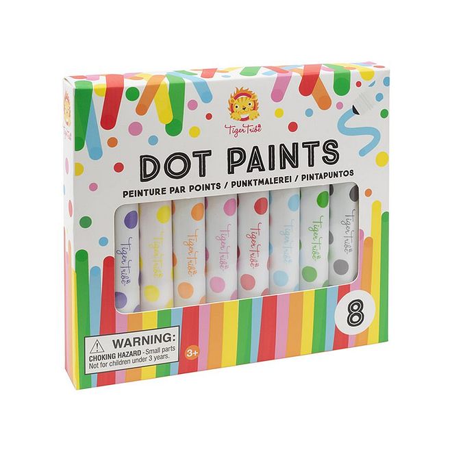 Tiger Tribe Dot Paints Set of 8 - Easy Twist Caps, Marker-Style, Fun Art Supplies for Kids 3+ Years, L 17Ã—B 2Ã—H 6 cm - Image 4