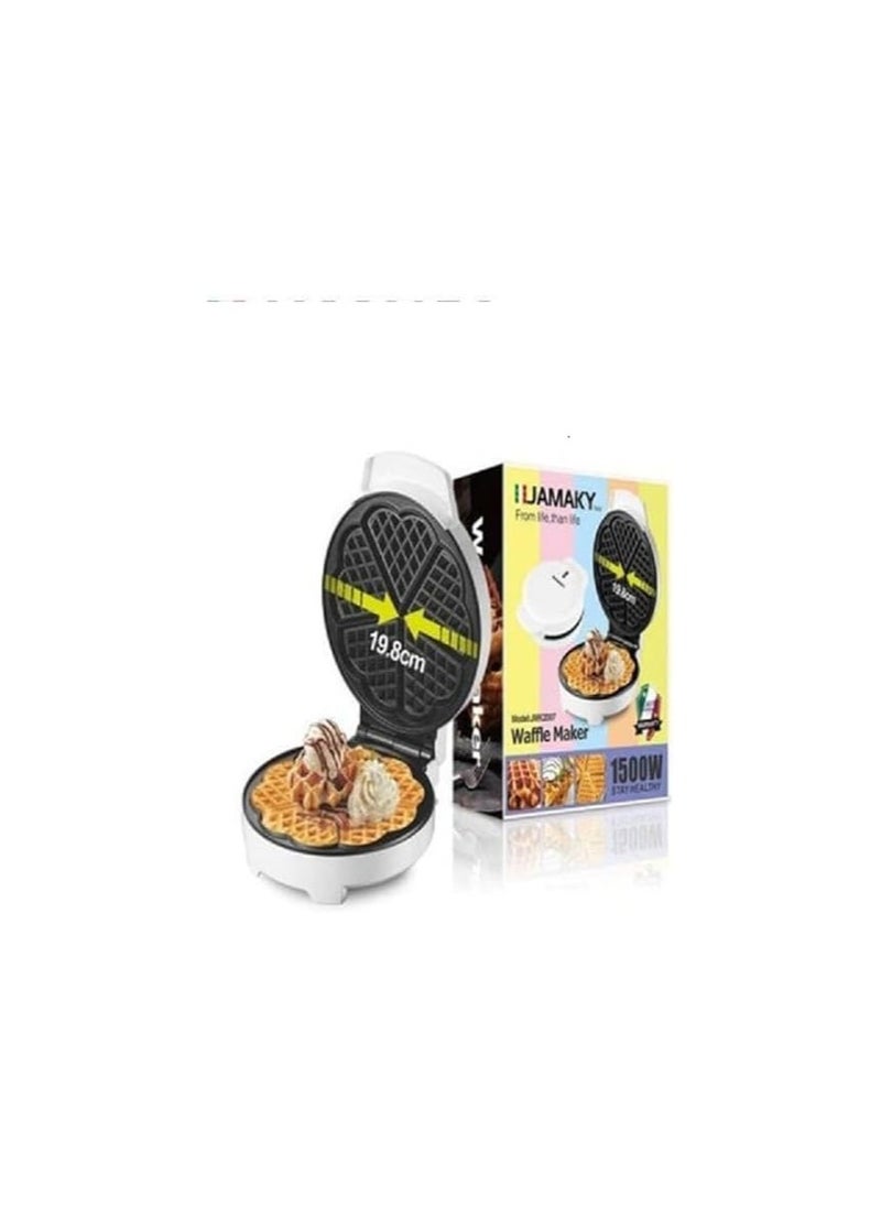 JAMAKY Italy - Jamaican Waffle Maker 1500 Watt - JMK 2007 - White Color - Image 1