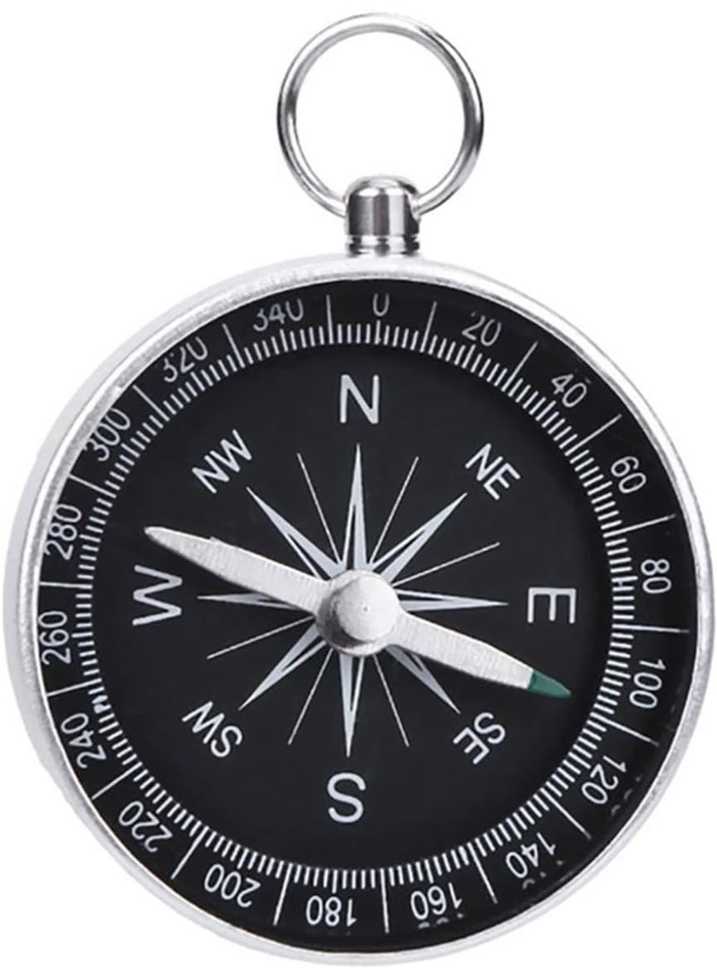 إيتالو بوصلة جيبية، صغيرة الحجم، متينة، محمولة، مصنوعة من غلاف ألومنيوم عالي الجودة، خفيفة الوزن، مثالية للتخييم والنزهات والرحلات الخارجية. - Image 1