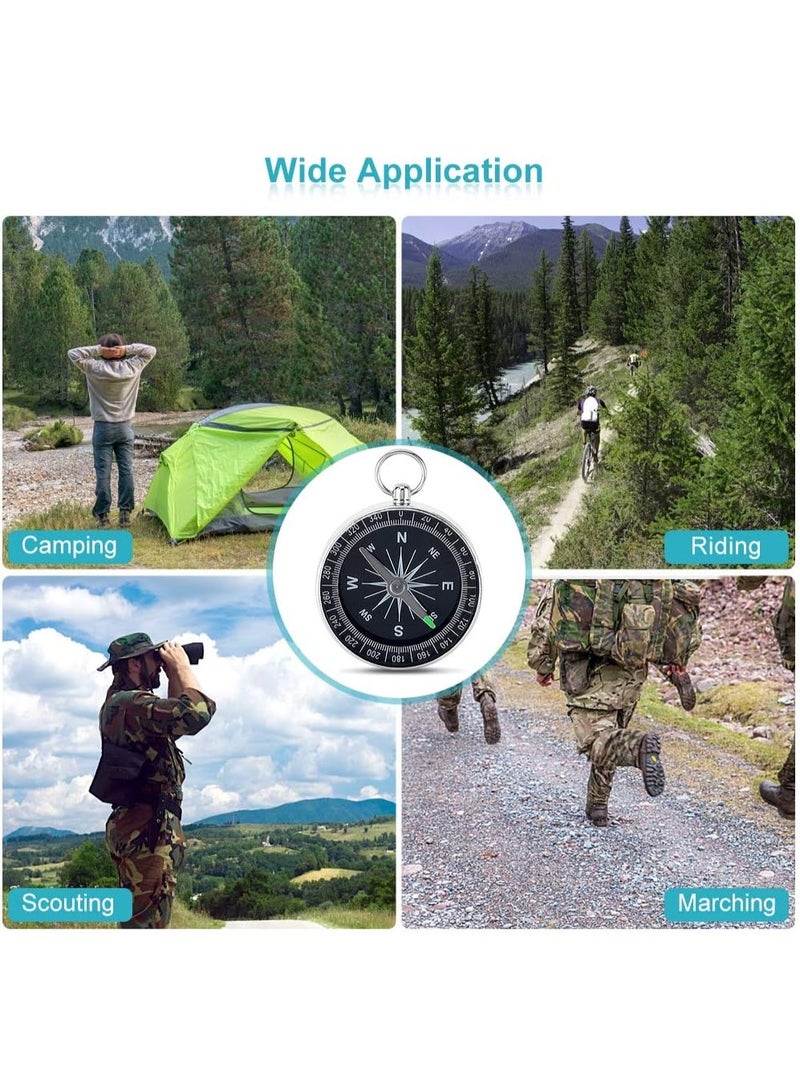 إيتالو بوصلة جيبية، صغيرة الحجم، متينة، محمولة، مصنوعة من غلاف ألومنيوم عالي الجودة، خفيفة الوزن، مثالية للتخييم والنزهات والرحلات الخارجية. - Image 5