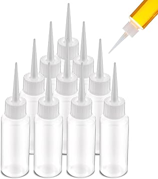 LLOUSSAK 10pcs 50ml Plastic Squeeze Bottles Glue Bottles Precision Tip Applicator Bottle Color Bottles for Hair Salon Paint Art Craft Liquids Glue - Image 1