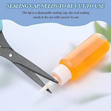 LLOUSSAK 10pcs 50ml Plastic Squeeze Bottles Glue Bottles Precision Tip Applicator Bottle Color Bottles for Hair Salon Paint Art Craft Liquids Glue - Image 5