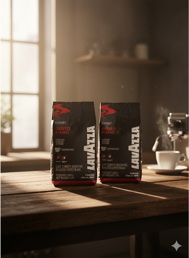 لافازا حبوب قهوة غوستو بينو تحميص متوسط 2 كيلوجرام - Image 2