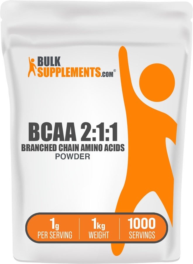 BulkSupplements.com BCAA 2:1:1 Powder - Branched Chain Amino Acids, BCAAs Amino Acids Powder - Unflavored & Gluten Free, 1g per Serving, 1kg (2.2 lbs) (Pack of 1) - Image 1
