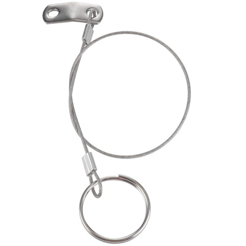 VTurboWay 4 Pcs Full 316 Stainless Steel Lanyard Cable w' Drop Cam & Quick Release Ring Prevents Loss, Plastic Coating Tether Length 12", Free Installation Screws - Image 3