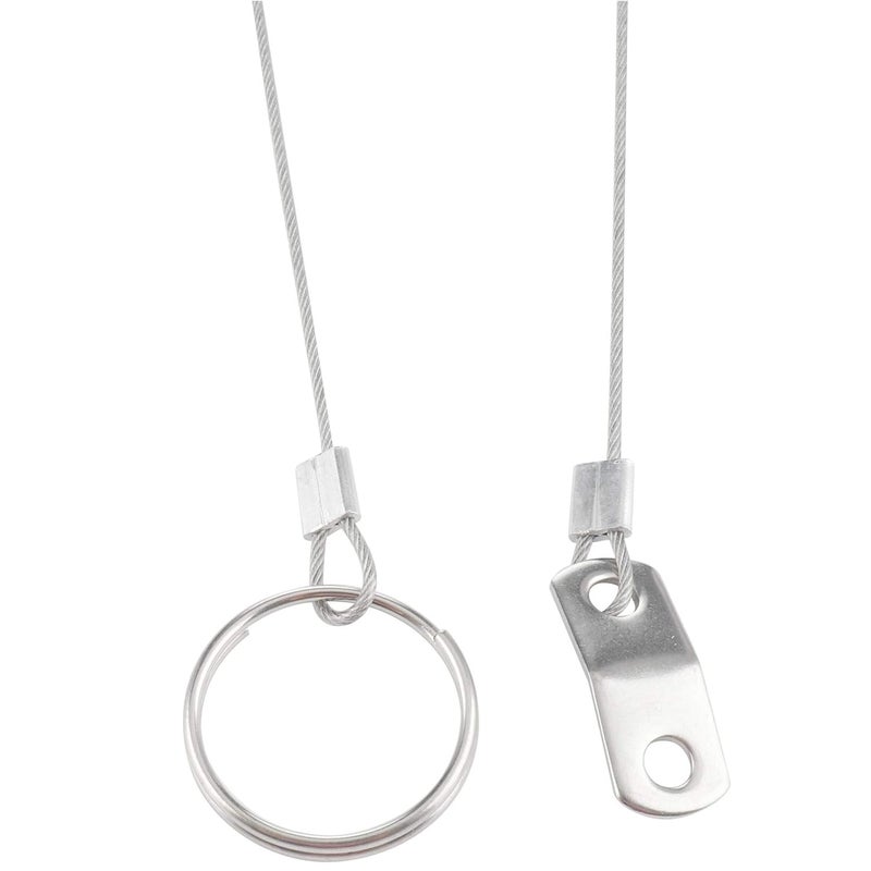 VTurboWay 4 Pcs Full 316 Stainless Steel Lanyard Cable w' Drop Cam & Quick Release Ring Prevents Loss, Plastic Coating Tether Length 12", Free Installation Screws - Image 2