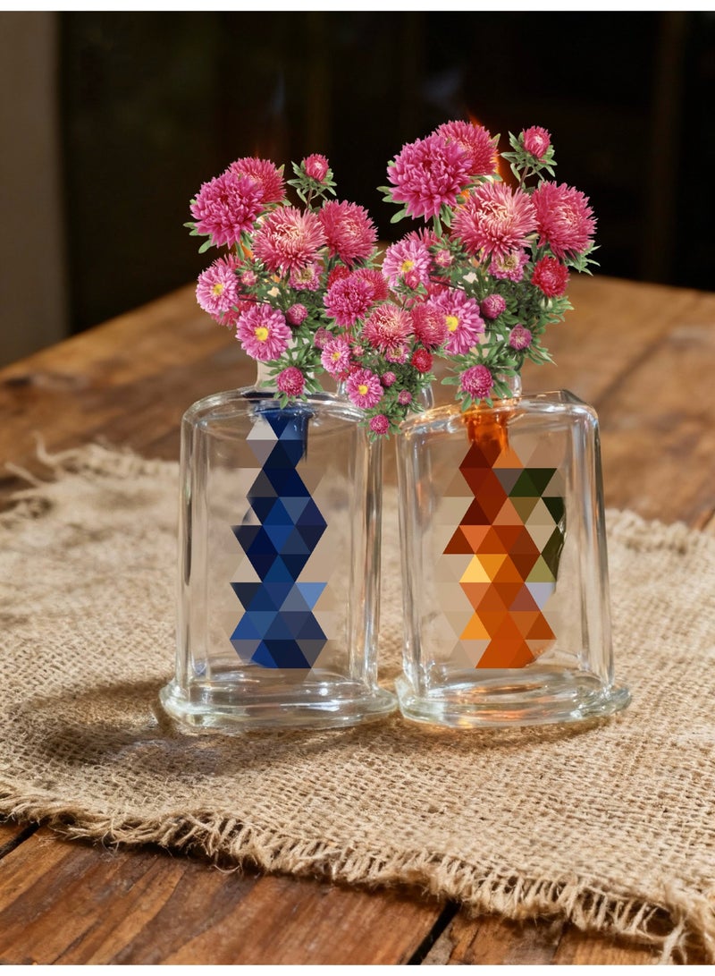 Borosilicate Glass Vase - High Temperature Resistant, Suitable for Long-Term Use, Medical-Grade Material (Colors Randomly Assigned)
