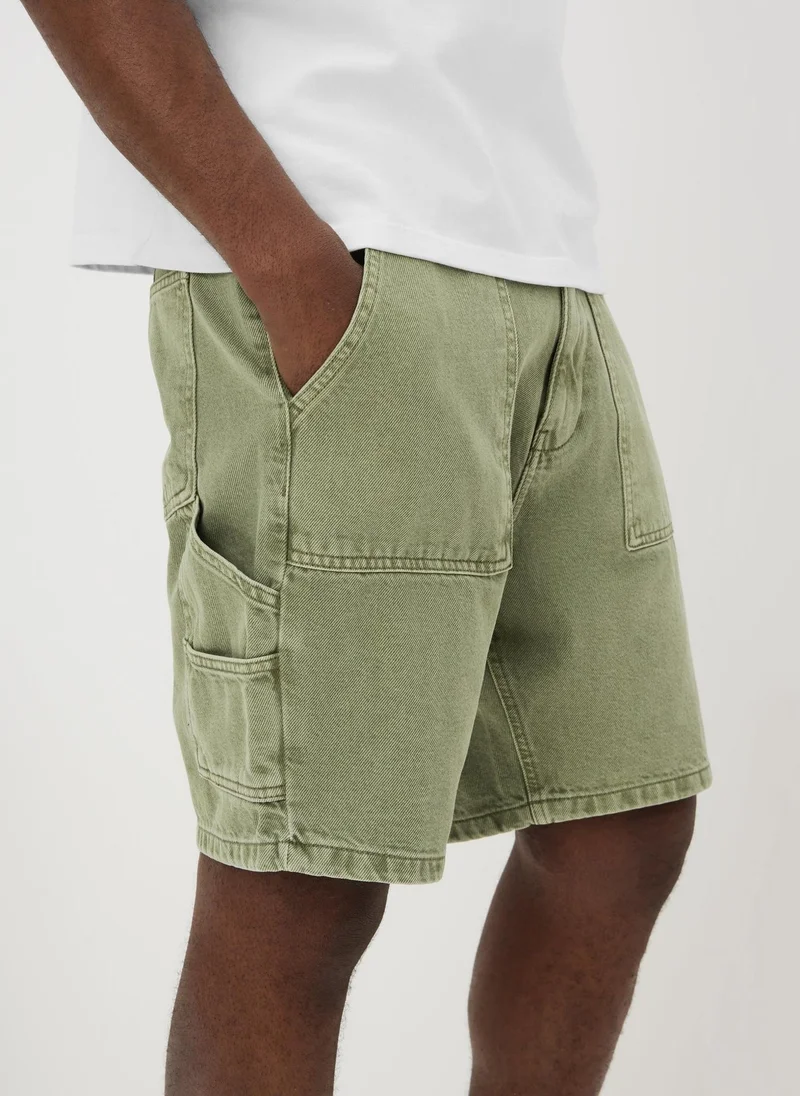 Matalan Khaki Khaki Wash Carpenter Shorts for Men | Best Price UAE