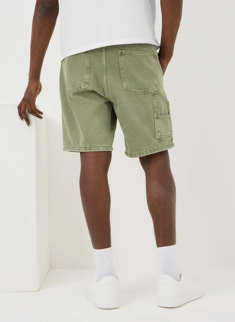 Matalan Khaki Wash Carpenter Shorts