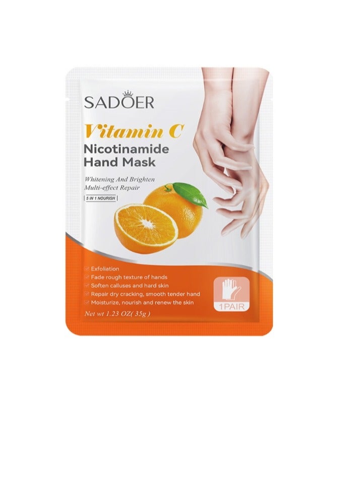 سادور 8 أزواج من قناع النيكوتيناميد لليدين والقدمين للأيدي الجافة والخشنة، يترك البشرة ناعمة وملساء وشابة - Image 5
