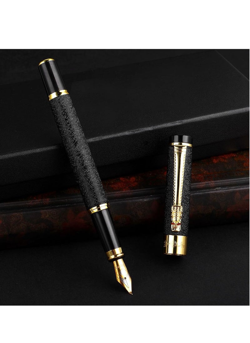 Generic - Luxury Fountain Pen Set, Fancy Fountain Pen Set, with 3 Different Nibs, Iridium Extra Fine & Fine & Bent Nib Metal Fountain Pen Calligraphy Pen Gift for Business Journal, Suitable 2.6mm Ink Cartridges - Image 1