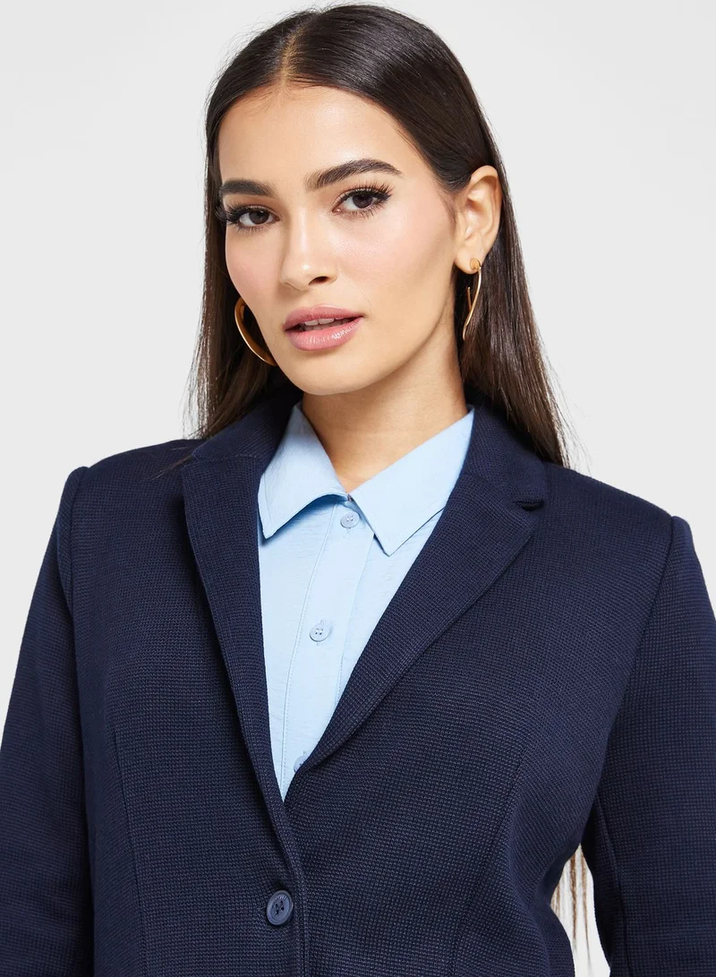 WHISTLES Button Detail Blazer