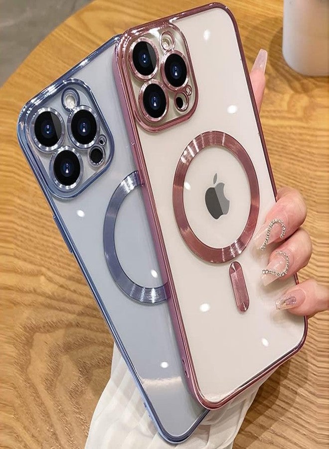زيي جراب مغناطيسي من ZIYE مصمم خصيصًا لهاتف iPhone 13 Pro Max مقاس 6.7 بوصة [متوافق مع MagSafe]، غطاء هاتف من مادة TPU الناعمة مع حماية كاملة لعدسة الكاميرا، مقاوم للخدش، جراب نحيف مناسب للرجال والنساء، لون أزرق فاتح - Image 5