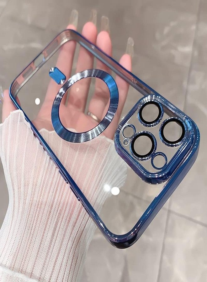 زيي جراب مغناطيسي من ZIYE مصمم خصيصًا لهاتف iPhone 13 Pro Max مقاس 6.7 بوصة [متوافق مع MagSafe]، غطاء هاتف من مادة TPU الناعمة مع حماية كاملة لعدسة الكاميرا، مقاوم للخدش، جراب نحيف مناسب للرجال والنساء، لون أزرق فاتح - Image 4