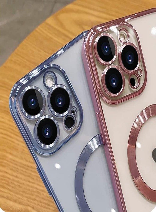 زيي جراب مغناطيسي من ZIYE مصمم خصيصًا لهاتف iPhone 13 Pro Max مقاس 6.7 بوصة [متوافق مع MagSafe]، غطاء هاتف من مادة TPU الناعمة مع حماية كاملة لعدسة الكاميرا، مقاوم للخدش، جراب نحيف مناسب للرجال والنساء، لون أزرق فاتح - Image 3