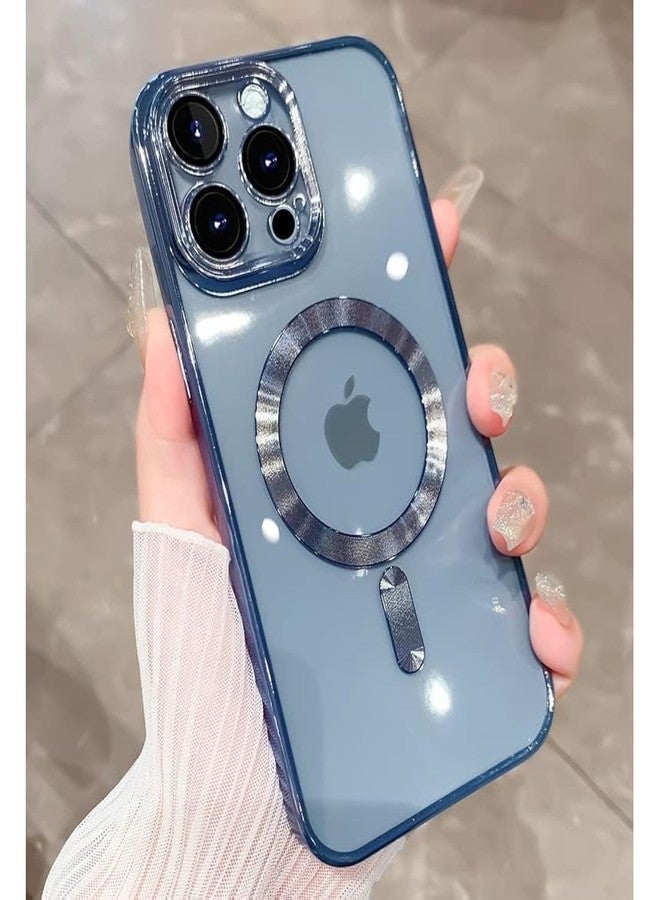 زيي جراب مغناطيسي من ZIYE مصمم خصيصًا لهاتف iPhone 13 Pro Max مقاس 6.7 بوصة [متوافق مع MagSafe]، غطاء هاتف من مادة TPU الناعمة مع حماية كاملة لعدسة الكاميرا، مقاوم للخدش، جراب نحيف مناسب للرجال والنساء، لون أزرق فاتح - Image 1