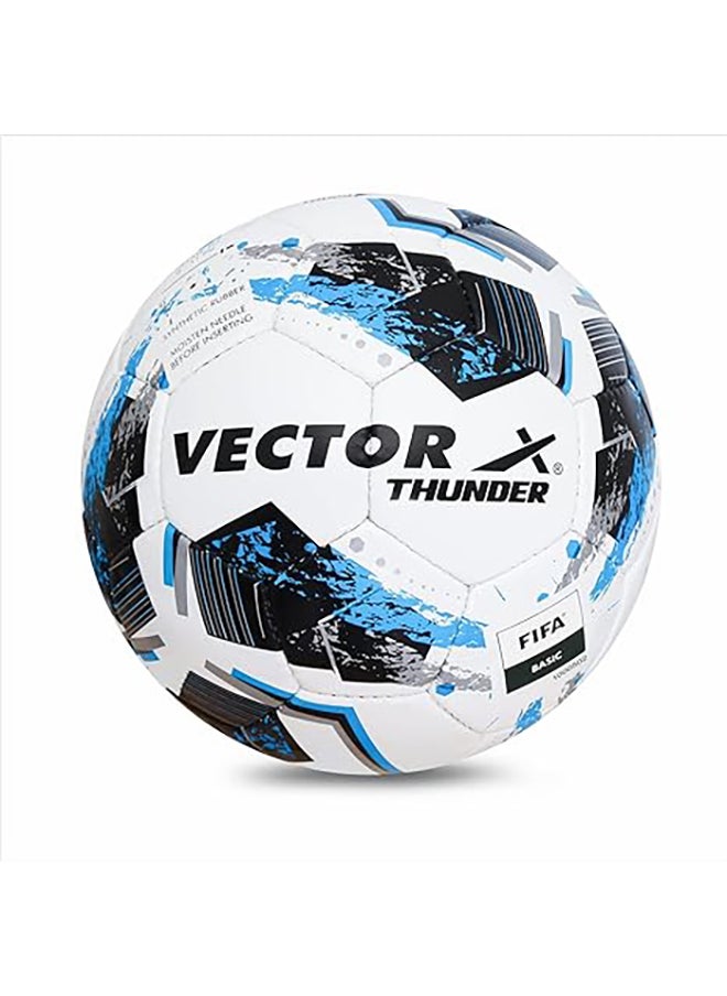 Vector X - Thunder FIFA Basic Football | Size 5 | Machine Stitched | Training | Match | Sports | Playing | Practice | Soccer Ball - Image 1