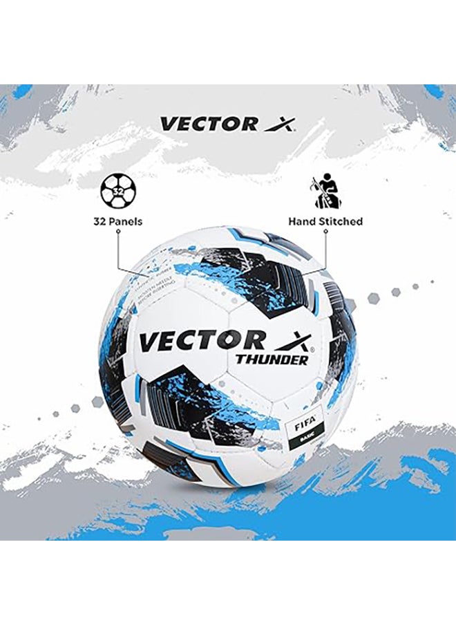 Vector X - Thunder FIFA Basic Football | Size 5 | Machine Stitched | Training | Match | Sports | Playing | Practice | Soccer Ball - Image 1