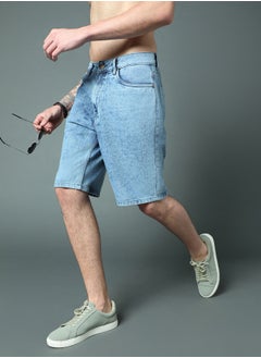 HIGH STAR Men Mid Blue Shorts  - Image 2