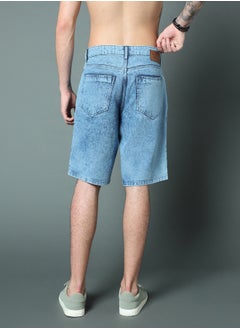 HIGH STAR Men Mid Blue Shorts  - Image 4