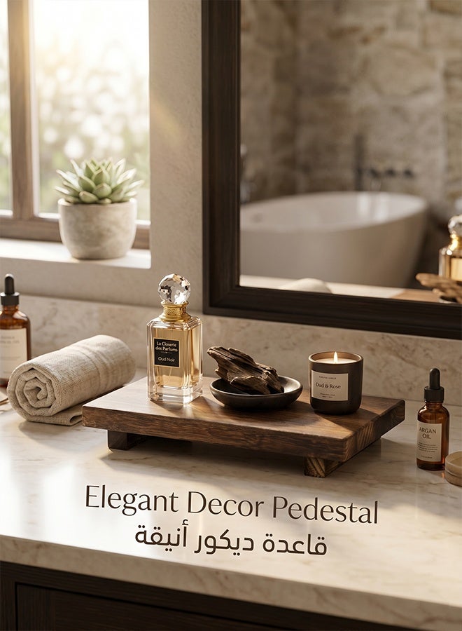 1pcs, Bathroom Tray (Coffee) 25*15cm, Wooden Bathroom Rack, Waterproof Wooden Tray, Bathtub Tray, Bathroom Storage Rack, Bathroom Decorative Rack - Image 4