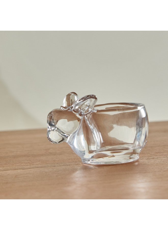 Home Box Vega Glass Rabbit Tealight Candleholder 8 x 5.8 x 5.4 cm - Image 2