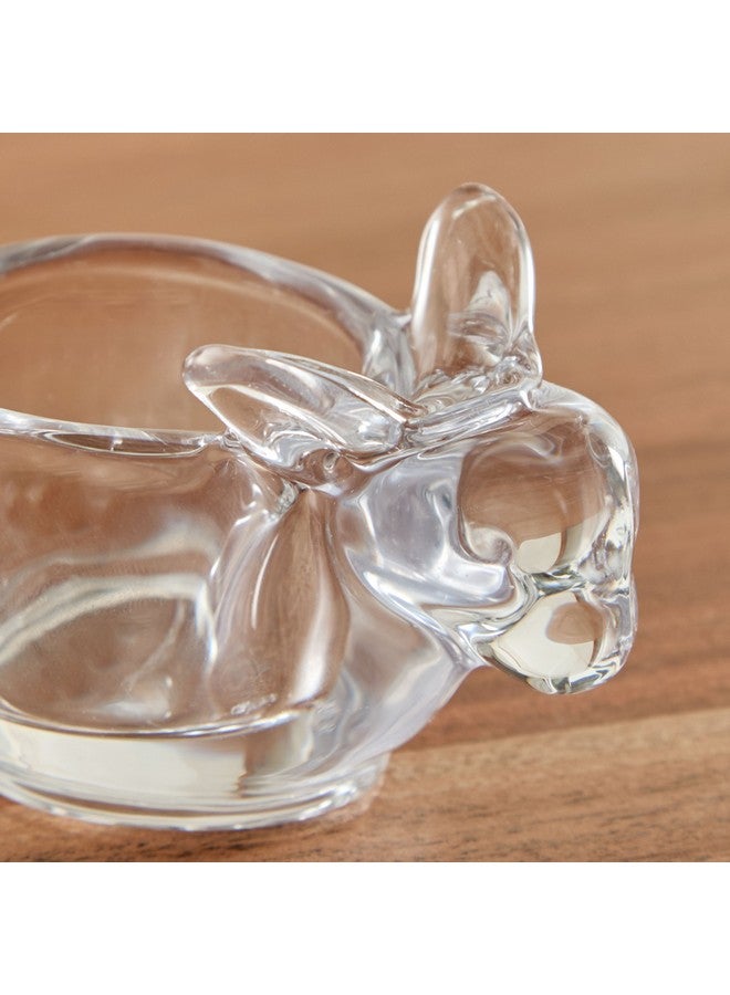 Home Box Vega Glass Rabbit Tealight Candleholder 8 x 5.8 x 5.4 cm - Image 3