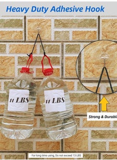 CityRiya-Long Adhesive Hooks Heavy Duty Wall Hooks Towel Hooks Stainless Steel Adhesive Coat Hooks Self Adhesive Holders for Bathroom Door Hanging Clothes Robes Bags  - Image 3