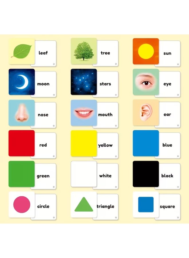 علبة واحدة تحتوي على 54 بطاقة تعليم كلمات الأشياء للأطفال باللغة الإنجليزية - Image 2
