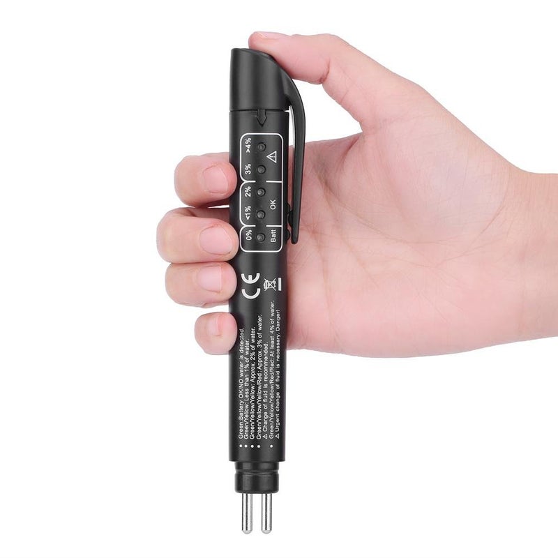 klarako Brake Fluid Tester, Digital Brake Fluid Tester Oil Quality Check Pen W/ 5 LED Lights for DOT3 / DOT4 / DOT5 - Image 3