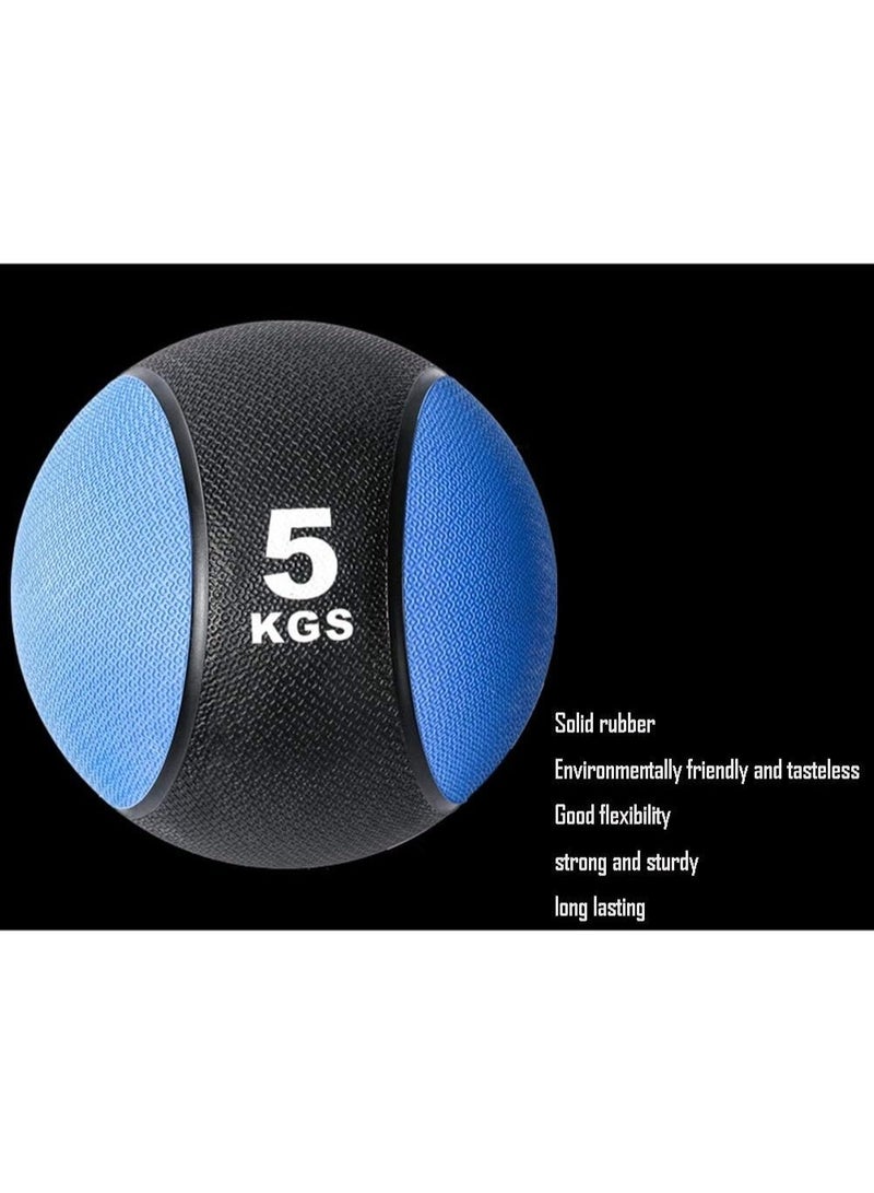 Medicine Ball – Non-Slip Rubber Exercise Ball for Strength Training, Core Workouts, Functional Fitness, Boxing, Muscle Sculpting, Calorie Burning – 1KG-10KG, Random Color (5kg) - Image 4