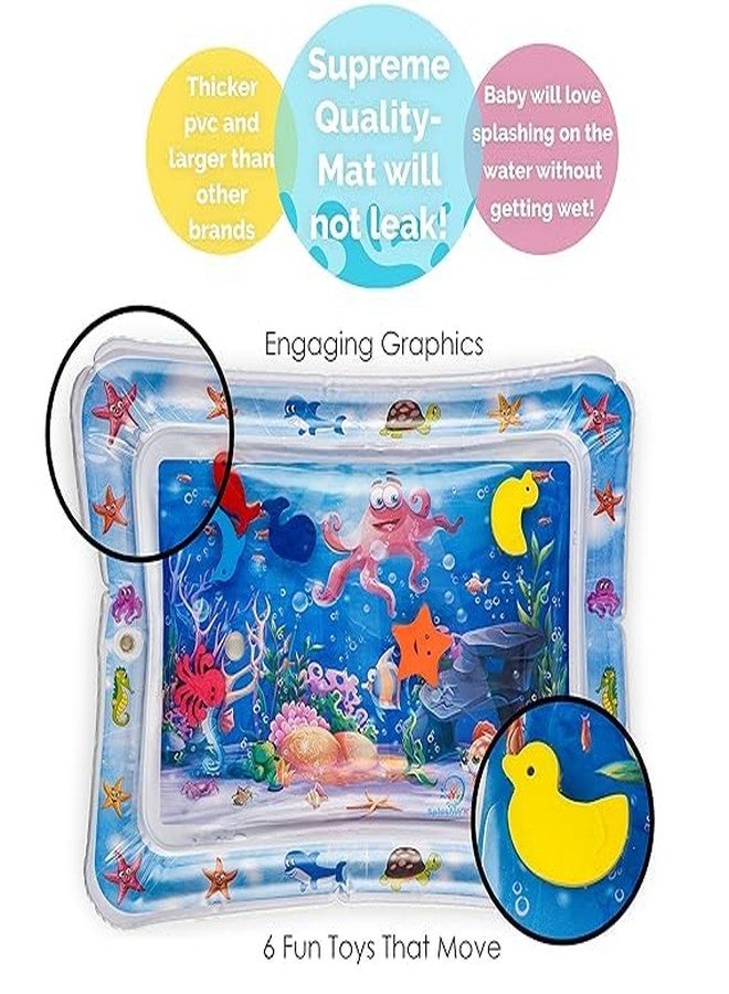 MAKE A WISH Kids Tummy time mat Inflatable Tummy Time Premium Water Mat for Infants & Toddlers is The Perfect Fun Time Play Activity Center for Your Baby's Stimulation and Growth,Multicolor - Image 3