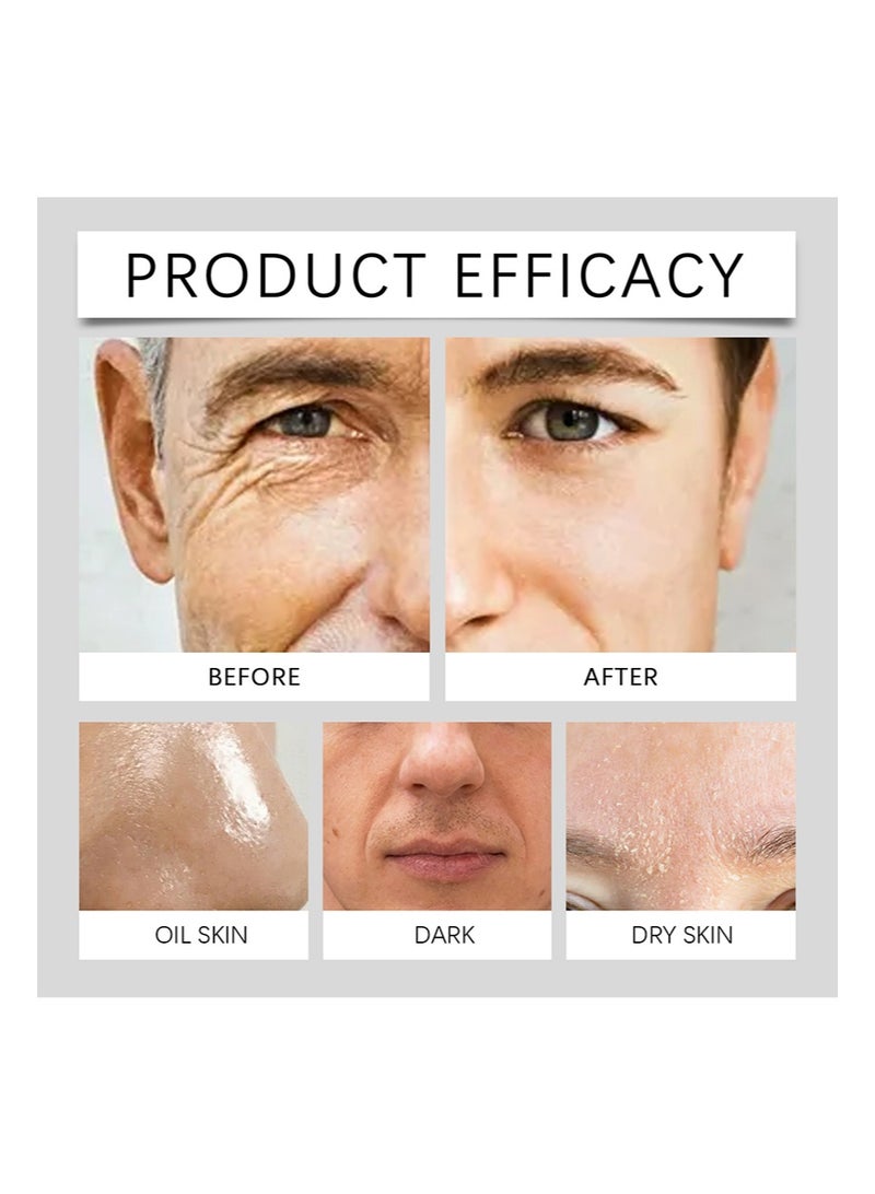 إيست مون مجموعة العناية بالبشرة للرجال، مرطب للوجه مضاد للشيخوخة ومرطب (50 جم)، تونر مرطب ومجدد (50 مل)، مرطب يومي للرجال، مضاد للشيخوخة، مضاد للتجاعيد، يحسن لون بشرة الوجه للرجال - Image 2