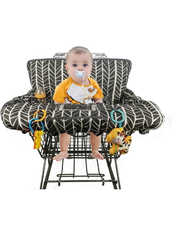 ICOPUCA Shopping Cart Cover for Baby boy Girl, Multi-in-1 Cart Covers for Babies, Soft Padded Infant High Chair Cover, Machine Washable, X-Large Grocery cart seat Cushion Cover - Image 3