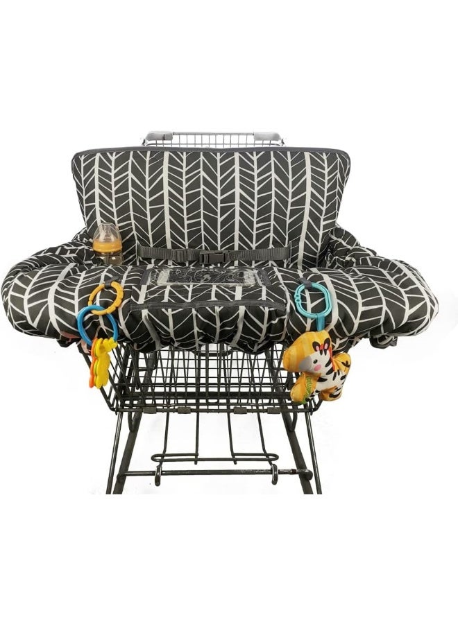 ICOPUCA Shopping Cart Cover for Baby boy Girl, Multi-in-1 Cart Covers for Babies, Soft Padded Infant High Chair Cover, Machine Washable, X-Large Grocery cart seat Cushion Cover - Image 1