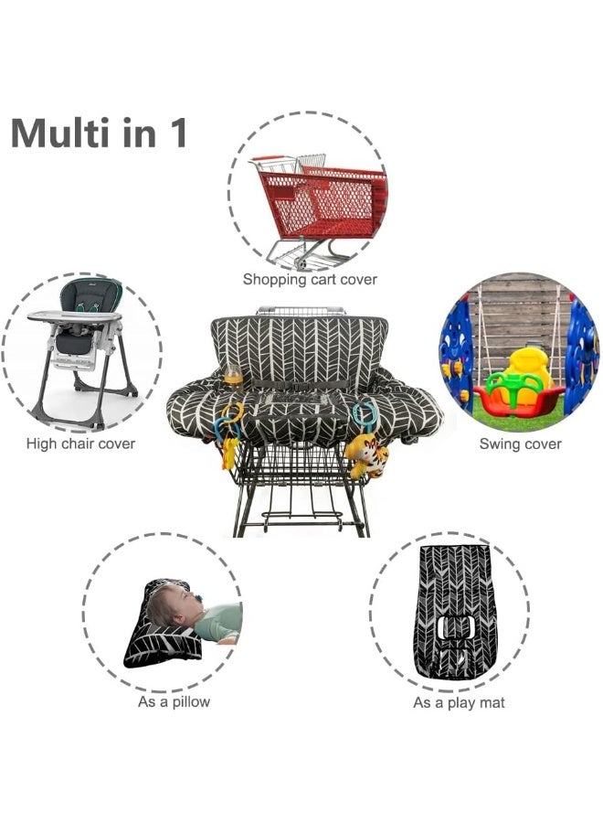 ICOPUCA Shopping Cart Cover for Baby boy Girl, Multi-in-1 Cart Covers for Babies, Soft Padded Infant High Chair Cover, Machine Washable, X-Large Grocery cart seat Cushion Cover - Image 5