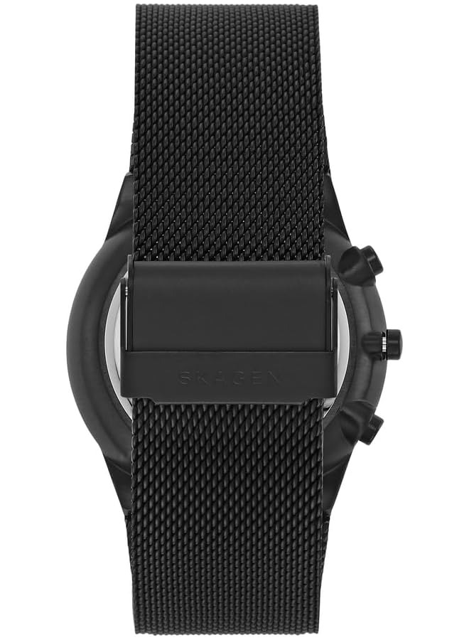 سكاجين ساعة صندبي للرجال كوارتز تناظرية من الفولاذ المقاوم للصدأ والشبكة - Image 4