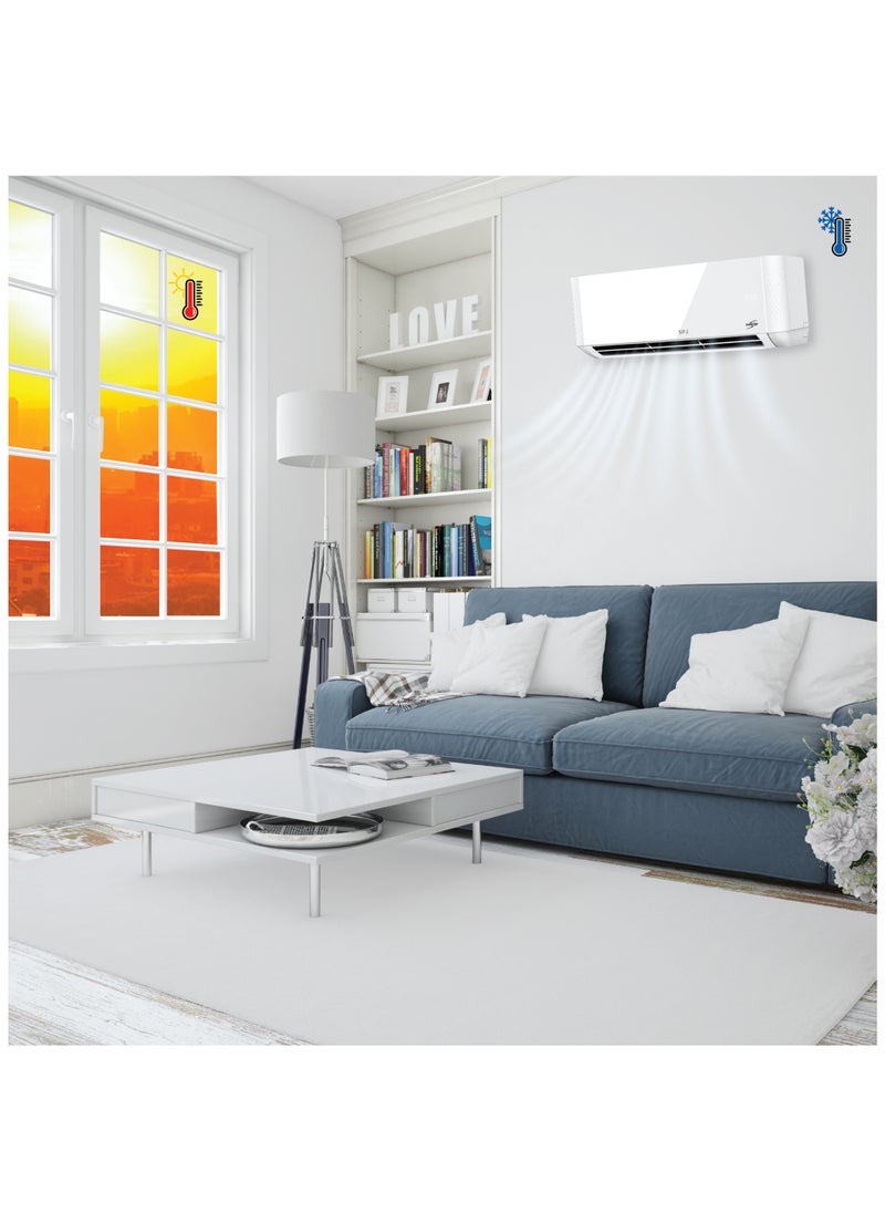 SPJ - SPJ 2 Ton AC, Inverter Split Air Conditioner, 24,000 BTU, 100% COPPER COIL, Enhanced Safety, DC Inverter T3 Compressor, Eco Friendly Refrigerant R410A, Sleep Mode, White, POLAR-INVWTW24KC - Image 1