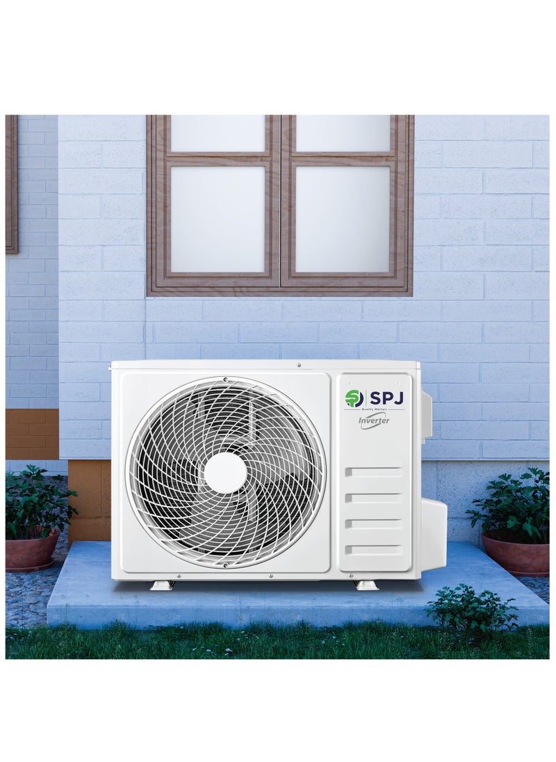SPJ - SPJ 2 Ton AC, Inverter Split Air Conditioner, 24,000 BTU, 100% COPPER COIL, Enhanced Safety, DC Inverter T3 Compressor, Eco Friendly Refrigerant R410A, Sleep Mode, White, POLAR-INVWTW24KC - Image 1