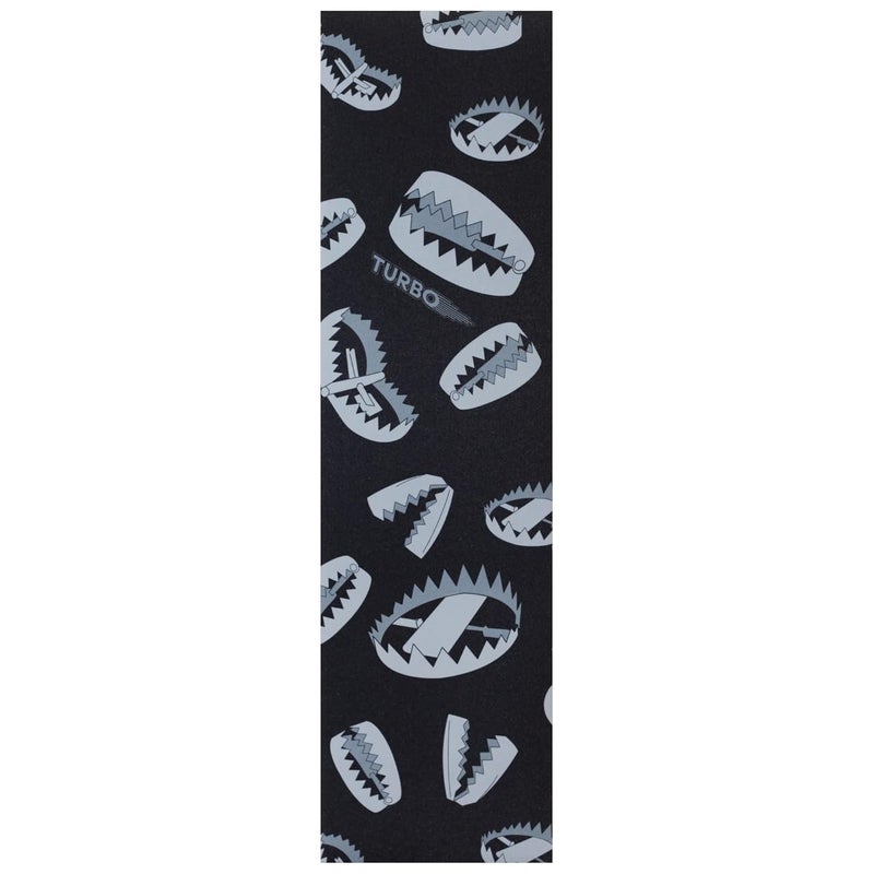 Turbo 9 x 33 Inch Skateboard Grip Tape Sheet Iron Traps - Image 1