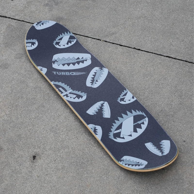 Turbo 9 x 33 Inch Skateboard Grip Tape Sheet Iron Traps - Image 4
