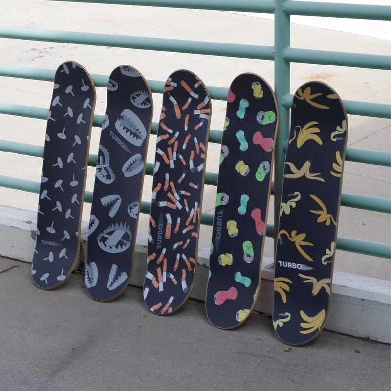 Turbo 9 x 33 Inch Skateboard Grip Tape Sheet Iron Traps - Image 2