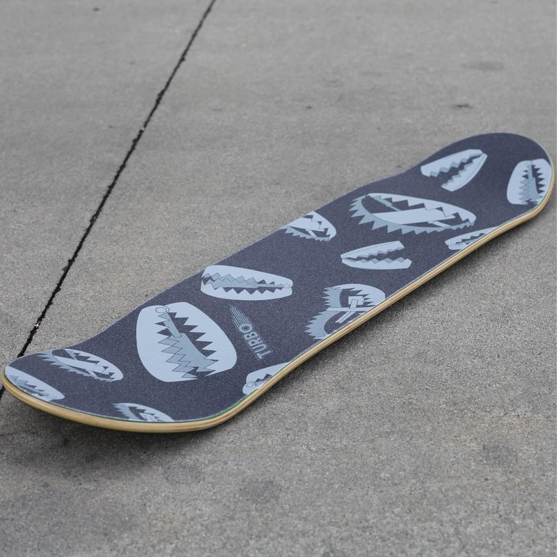 Turbo 9 x 33 Inch Skateboard Grip Tape Sheet Iron Traps - Image 3