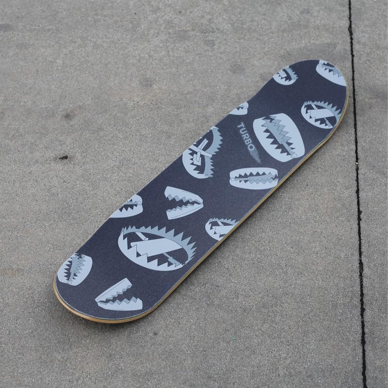Turbo 9 x 33 Inch Skateboard Grip Tape Sheet Iron Traps - Image 5