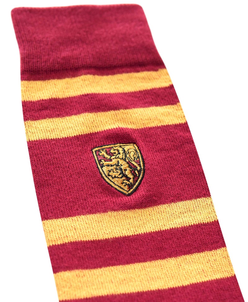 Harry Potter Gryffindor Striped Juniors/Ladies Over the Knee Socks with Embroidered Crest - Image 2