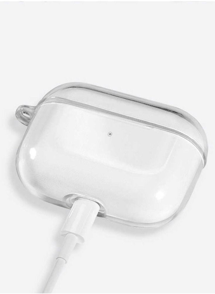 CATANES - AirPods 3 Crystal Clear Shockproof Case Transparent Ultra Slim Cover with Keychain Carabiner Compatible with Apple AirPods 3rd Generation Clear - Image 1