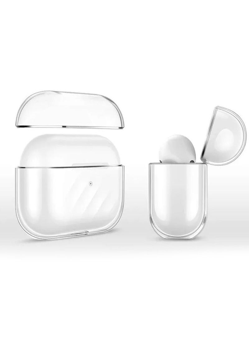 CATANES - AirPods 3 Crystal Clear Shockproof Case Transparent Ultra Slim Cover with Keychain Carabiner Compatible with Apple AirPods 3rd Generation Clear - Image 1