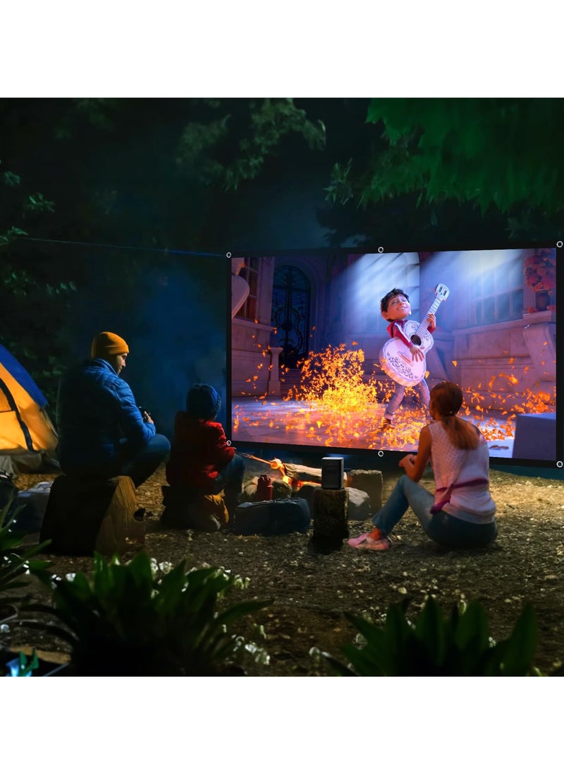 Generic 84 inch Projector Screen,16:9 4K ,with Hooks,Portable, Projection Screens, Movie Screen ,Double Sided ,Washable, Foldable ,for Home Theater , Office, Outdoor Movies,Camp Party  - Image 3