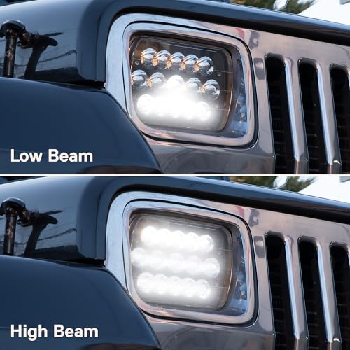 ONLINE LED STORE TRUE MODS 7x6 5x7 H6054 Black LED Headlights H4 Sealed Beam Replacement Lamp for Jeep Wrangler YJ Cherokee XJ Chevy Express Blazer S10 Van GMC Savana Ford Econoline E150 Nissan D21 Toyota Pickup Truck - Image 3
